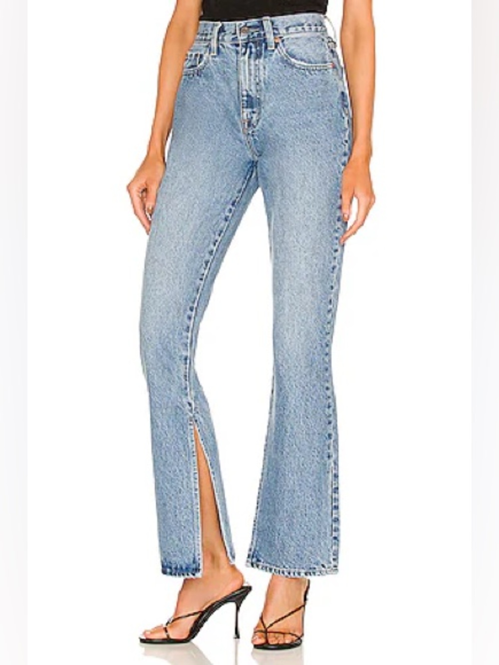 Pistola Alexa High Rise Slim Flare Jeans 26 Constance Wash Split Hem
